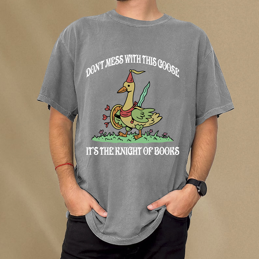Pagewings It’s The Knight Of Books Unisex Washed T-shirt