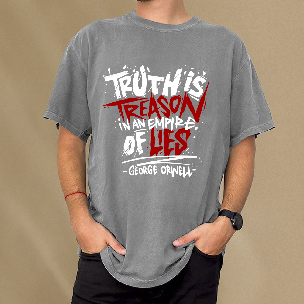 Pagewings Truth Is Treason In An Empire Of Lies Unisex Washed T-shirt