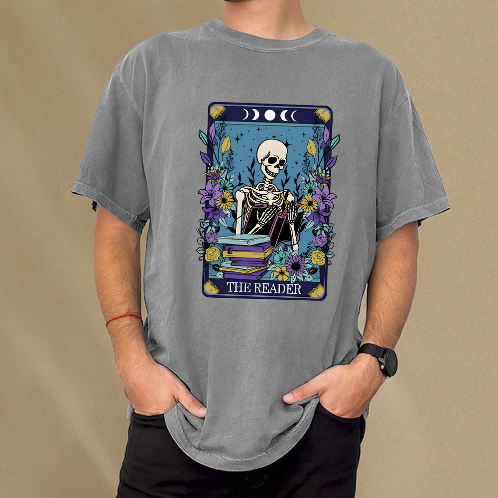 Pagewings The Reader Tarot Card Shirt Unisex Washed T-shirt