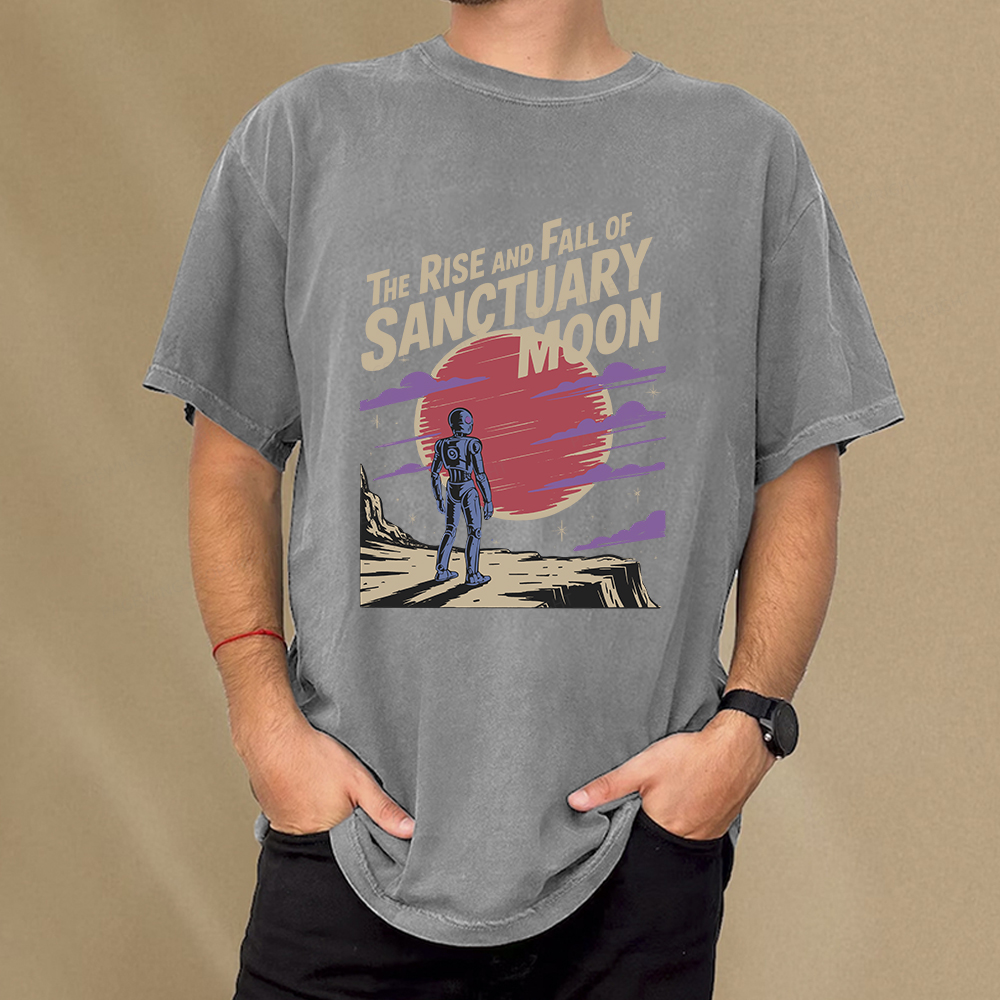 Pagewings The Rise And Fall Of Sanctuary Moon Unisex Washed T-shirt