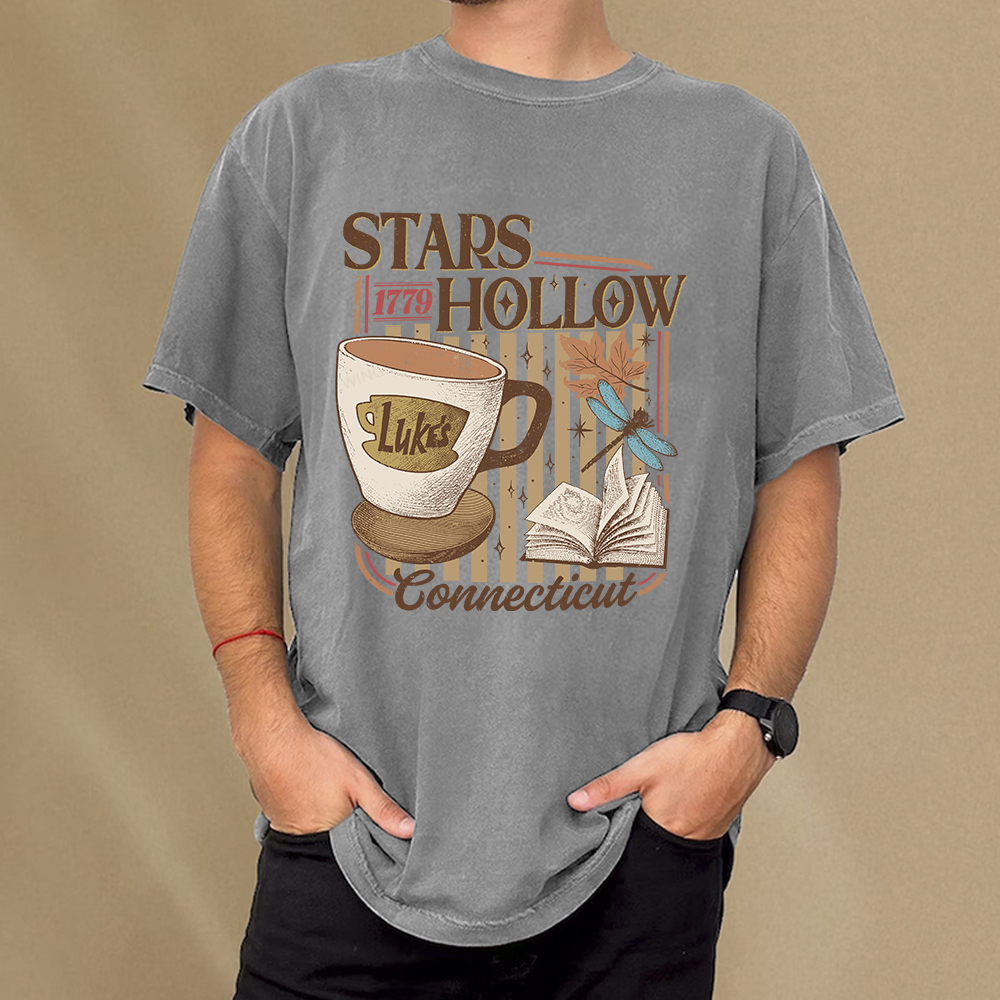 Pagewings Stars Hollow Unisex Washed T-shirt