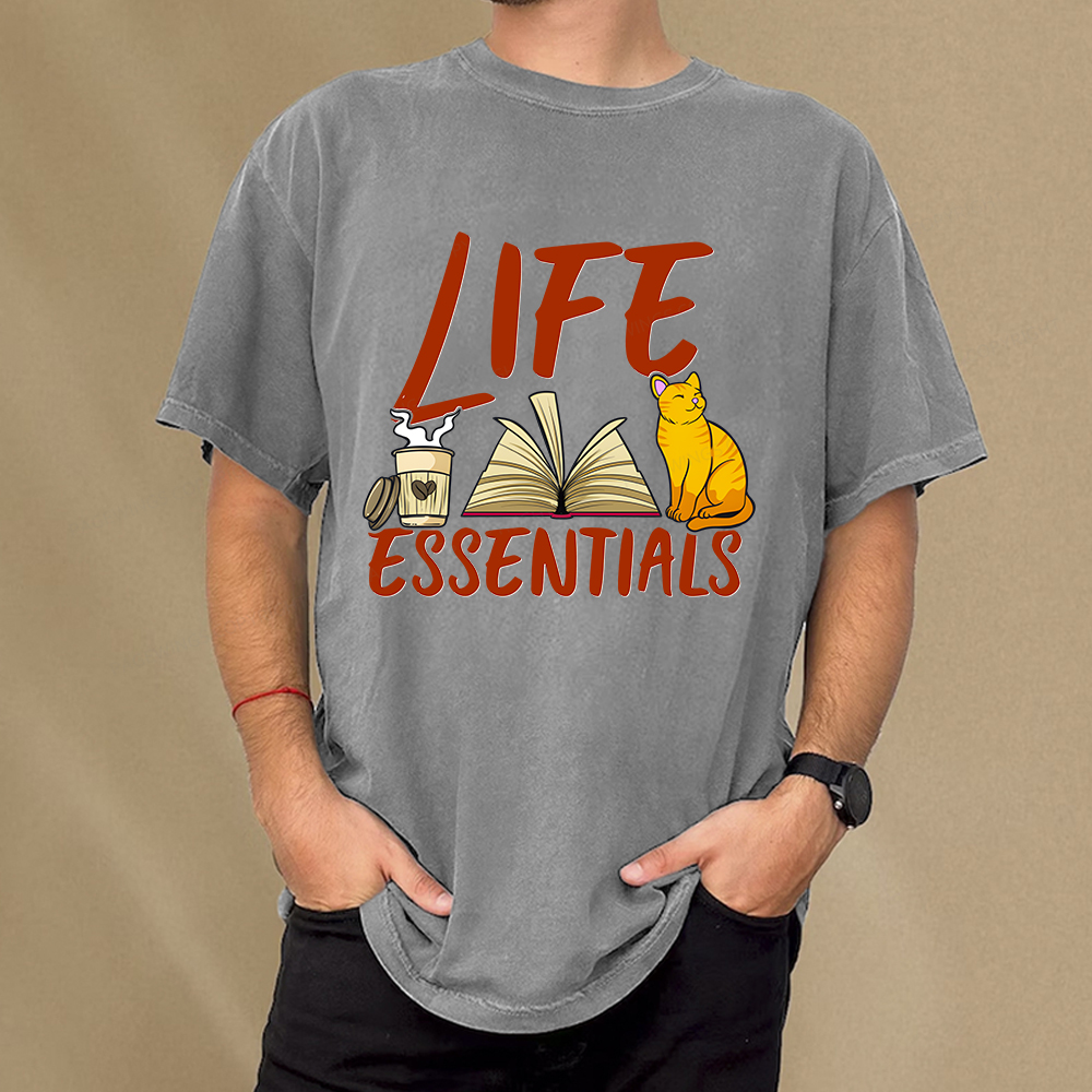 Pagewings Life Essentials Unisex Washed T-shirt