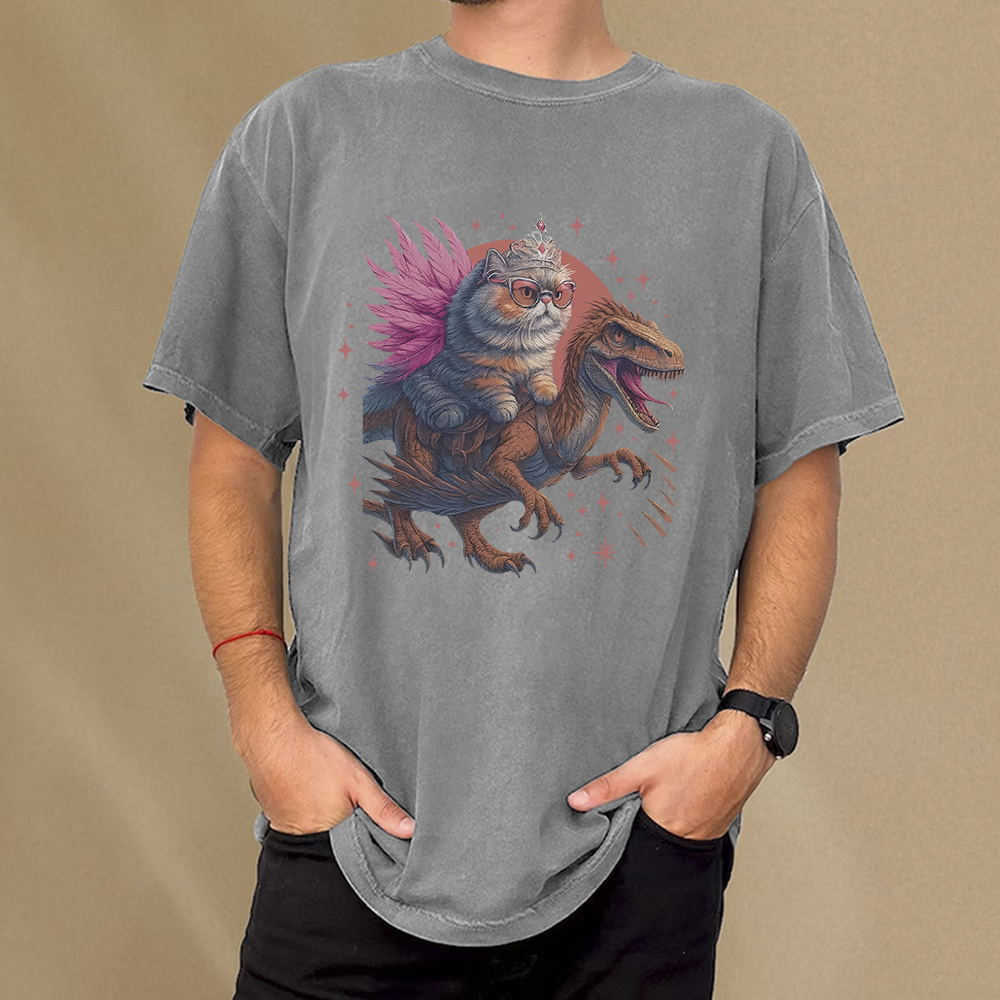 Pagewings Vintage Book Lover Princess Unisex Washed T-shirt