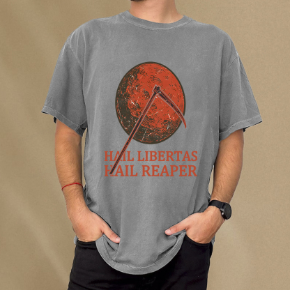 Pagewings Hail Libertas Hail Reaper Unisex Washed T-shirt