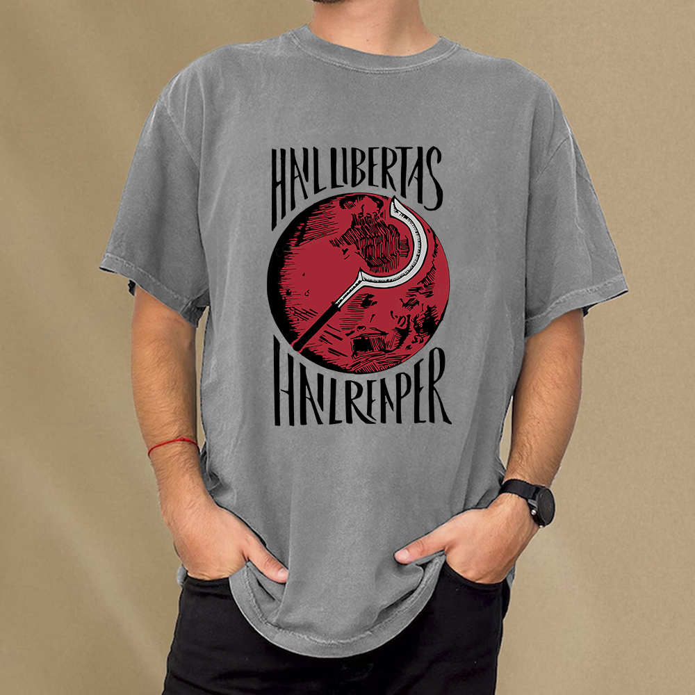 Pagewings Hail Libertas Hail Reaper Unisex Washed T-shirt