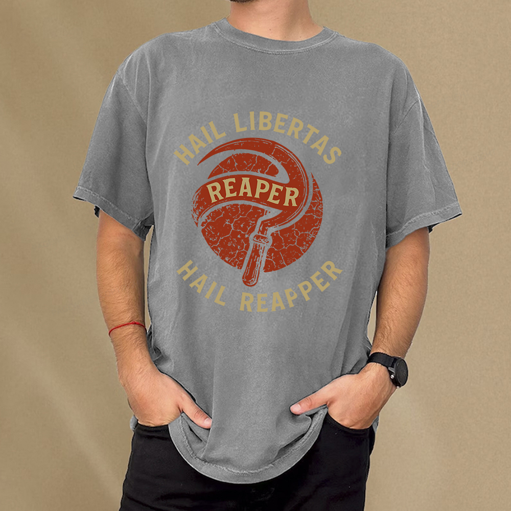 Pagewings Hail Libertas Hail Reaper Unisex Washed T-shirt