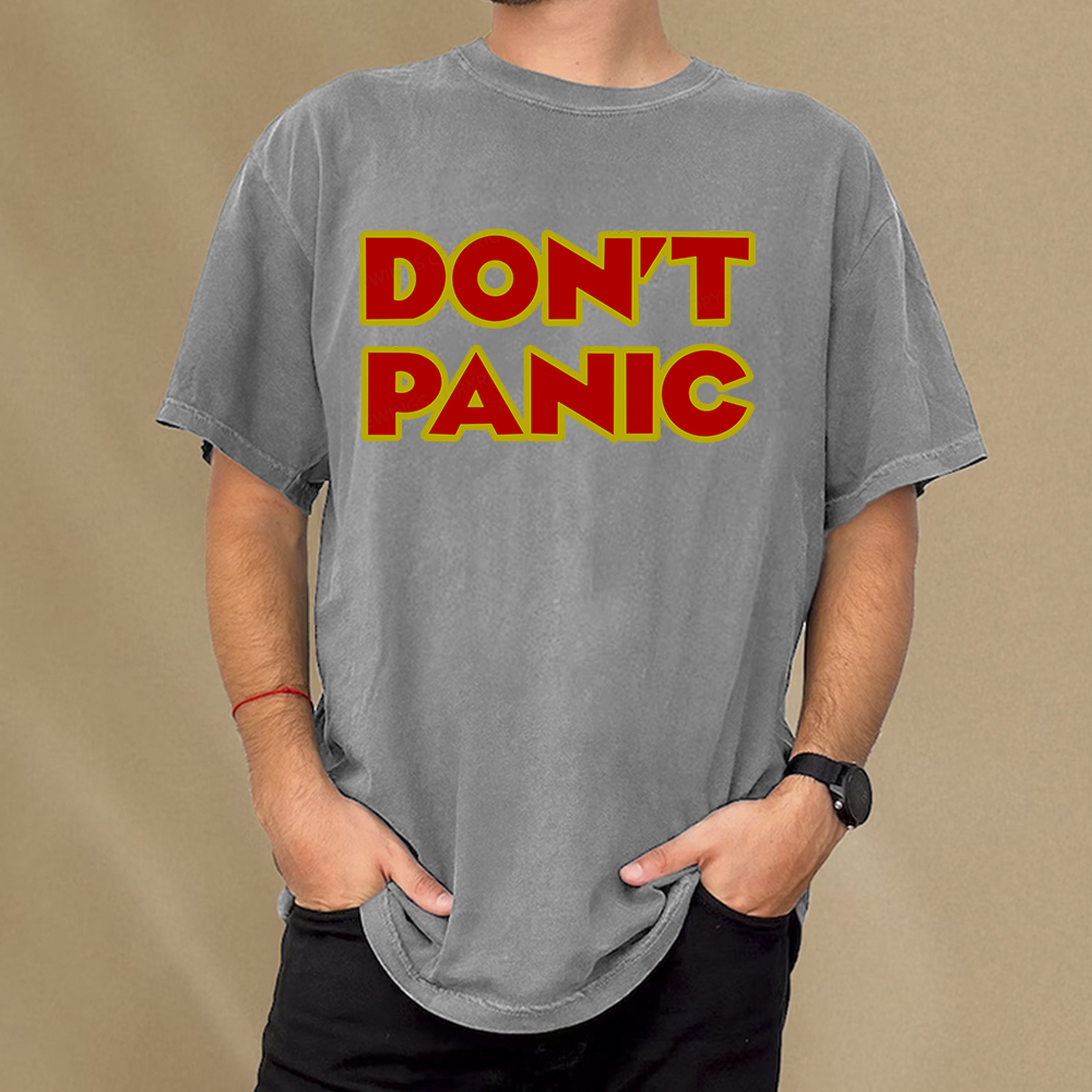 Pagewings Don't Panic  Unisex Washed T-shirt