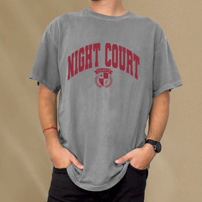 Pagewings The Night Court Unisex Washed T-shirt