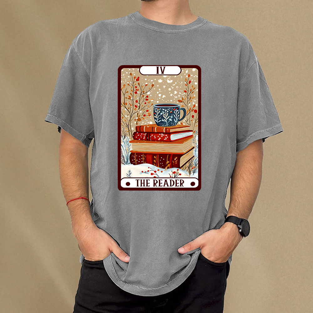 Pagewings The Reader  Unisex Washed T-shirt