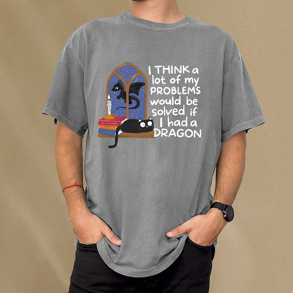 Pagewings If I Had A BookDragon Unisex Washed T-shirt
