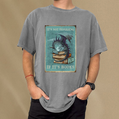 Pagewings It's Not Hoarding If It's Books Unisex Washed T-shirt
