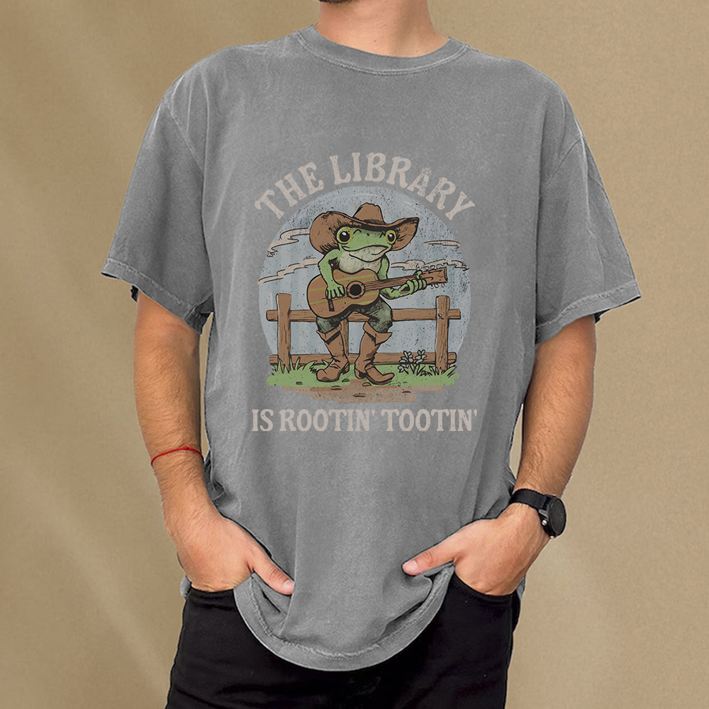 Pagewings The Library is Rootin’ Tootin Unisex Washed T-shirt