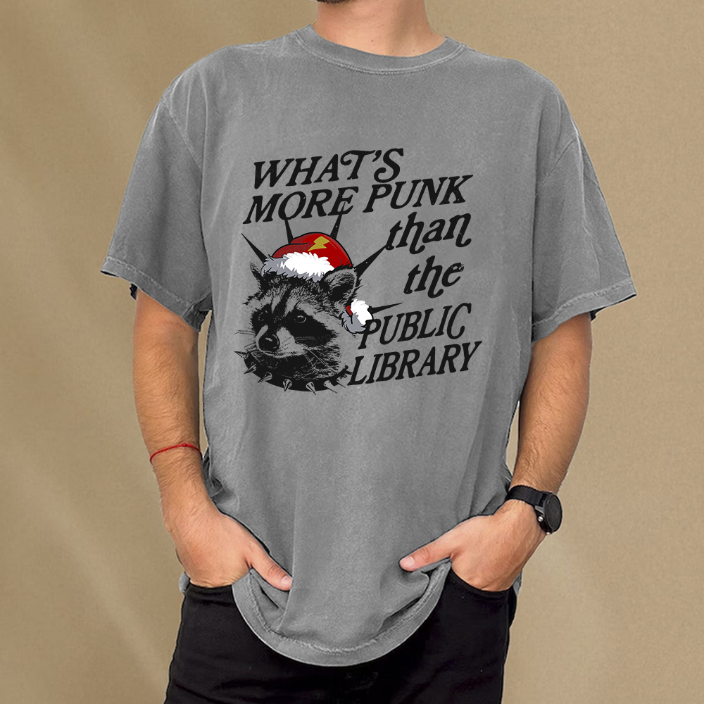 Pagewings What’s More Punk Than The Public Library Unisex Washed T-shirt