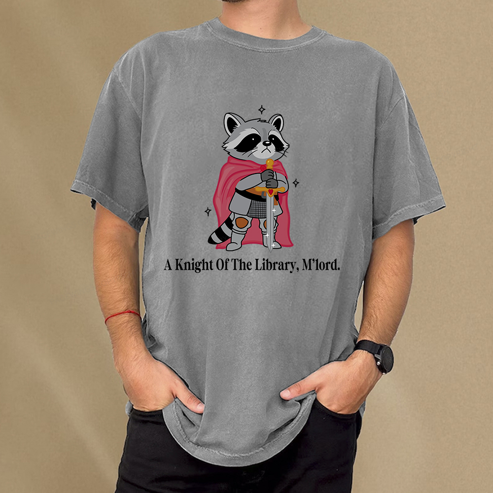 Pagewings A Knight Of The Library M’lord Unisex Washed T-shirt