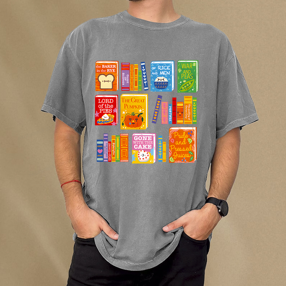 Pagewings Punny Books Unisex Washed T-shirt