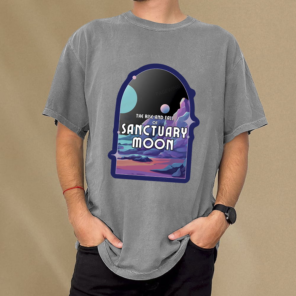 Pagewings Sanctuary Moon Unisex Washed T-shirt