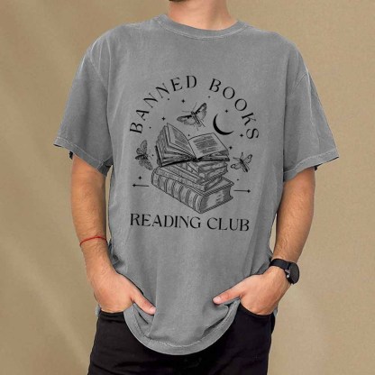 Pagewings Banned Book Reading Club Shirt Unisex Washed T-shirt