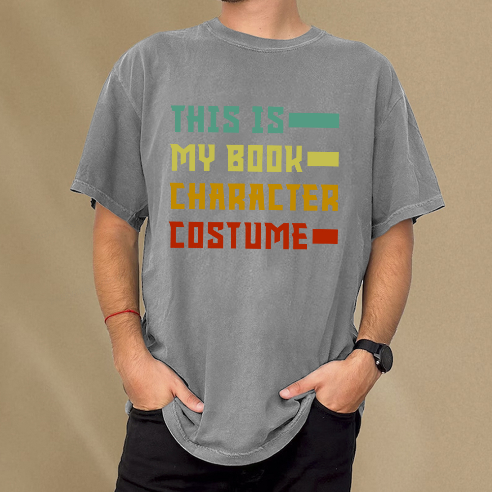 Pagewings This Is My Book Character Costume Unisex Washed T-shirt