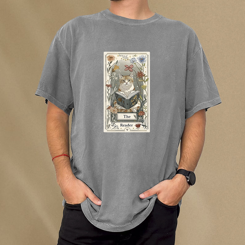 Pagewings The Reader Unisex Washed T-shirt