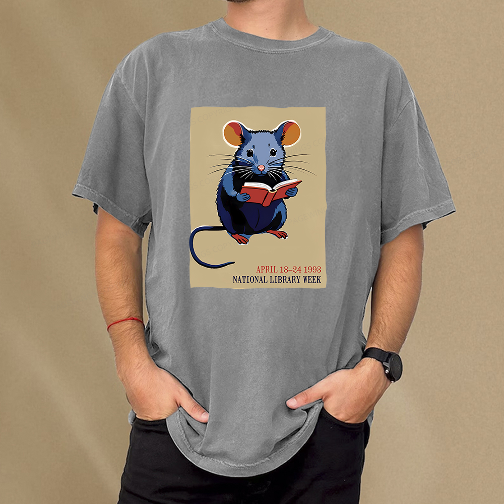 Pagewings National Library Week Unisex Washed T-shirt