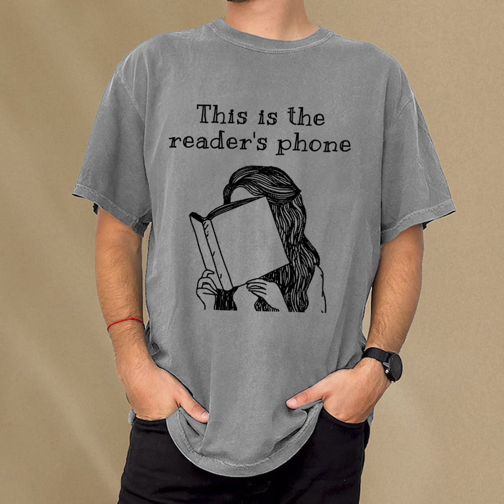 Pagewings This Is The Readers Phone Unisex Washed T-shirt