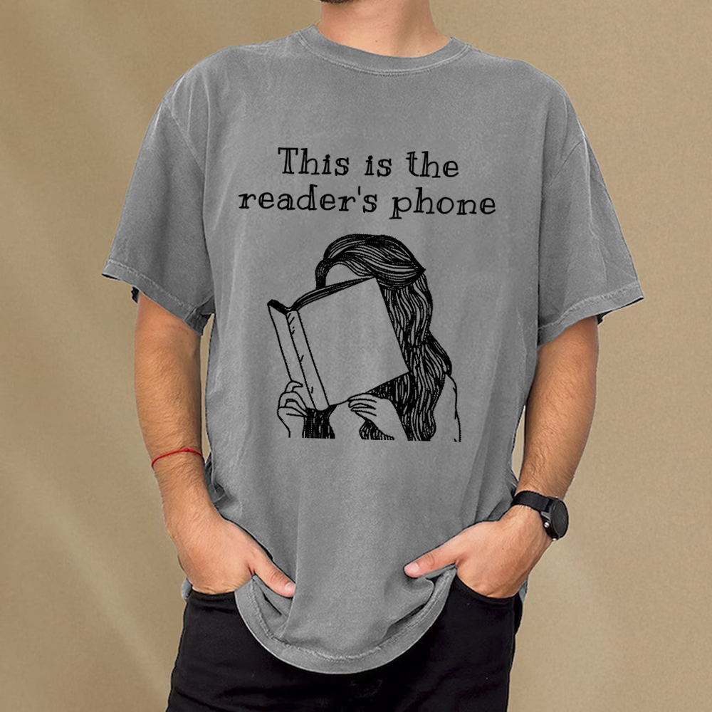 Pagewings This Is The Readers Phone Unisex Washed T-shirt