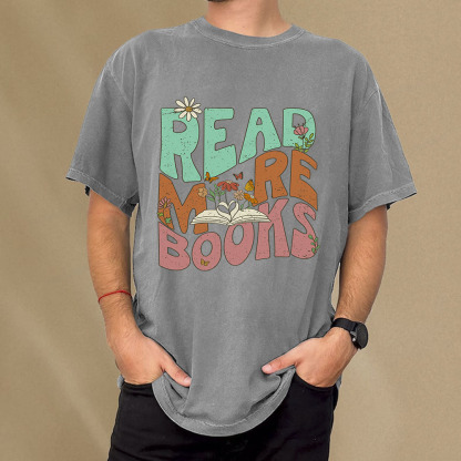 Pagewings Read More Books Unisex Washed T-shirt