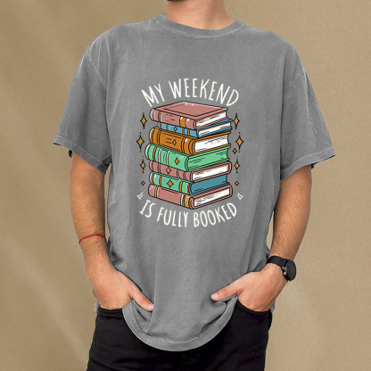 Pagewings My Weekend is Fully Booked Unisex Washed T-shirt