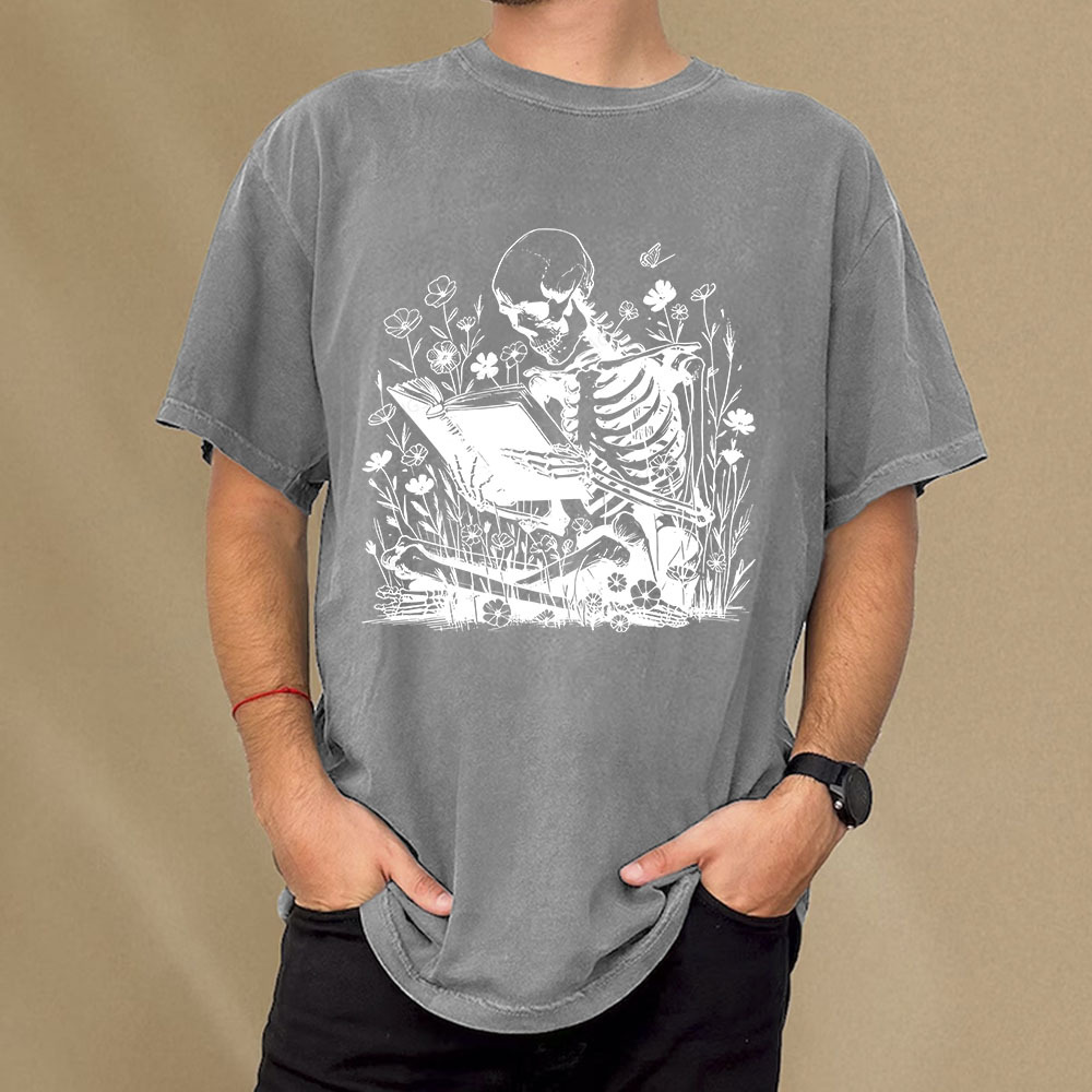 Pagewings Book Reading Unisex Washed T-shirt