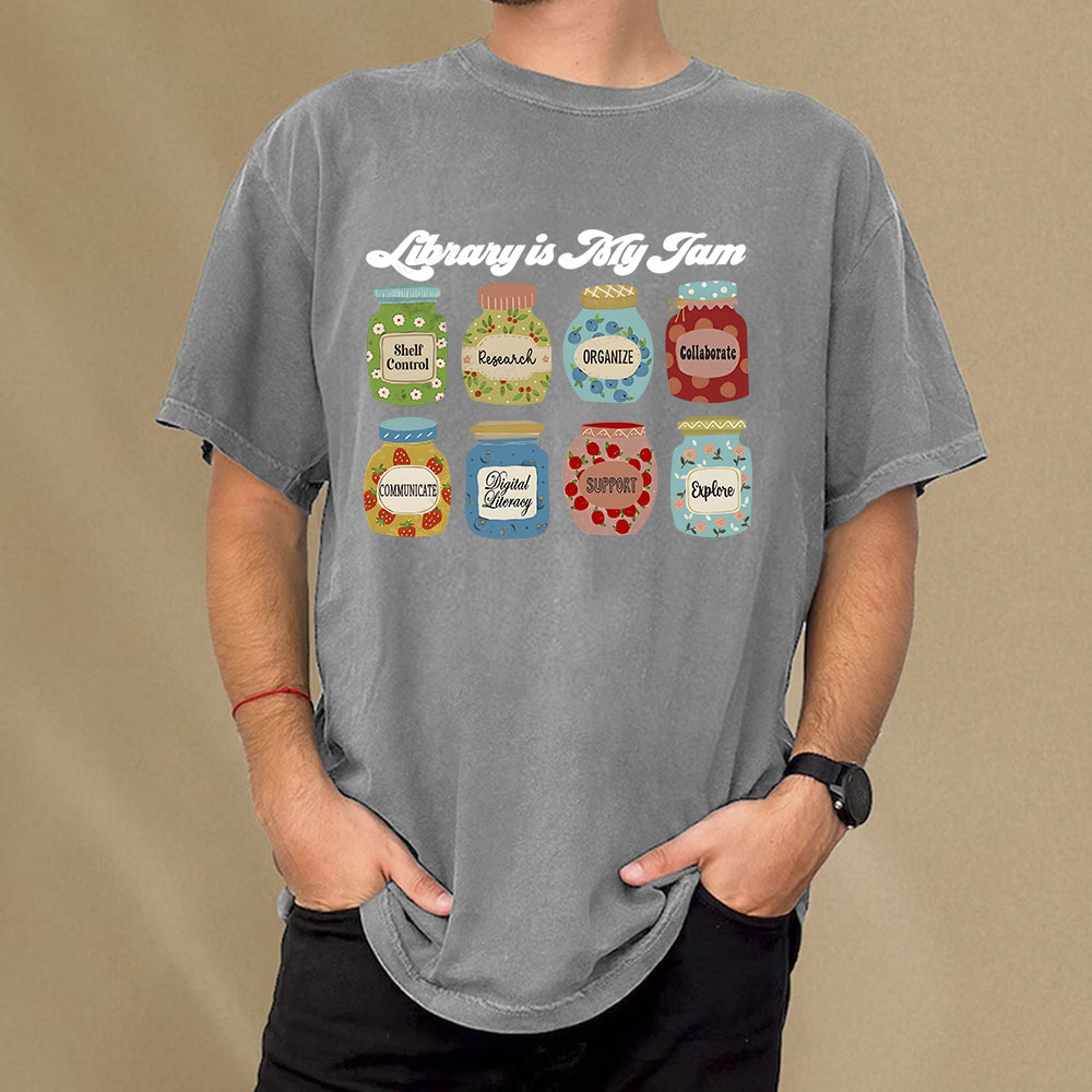 Pagewings Library is My Jam Unisex Washed T-shirt