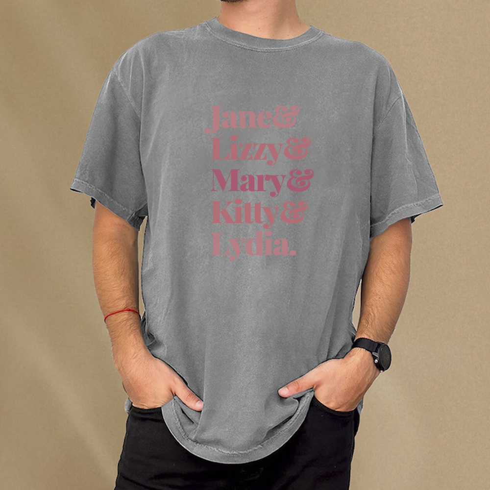 Pagewings Pride and Prejudice Unisex Washed T-shirt
