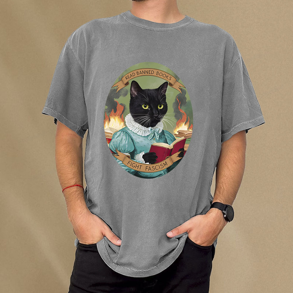 Pagewings Read Banned Books Unisex Washed T-shirt