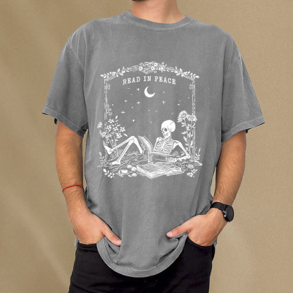 Pagewings Read in Peace Unisex Washed T-shirt