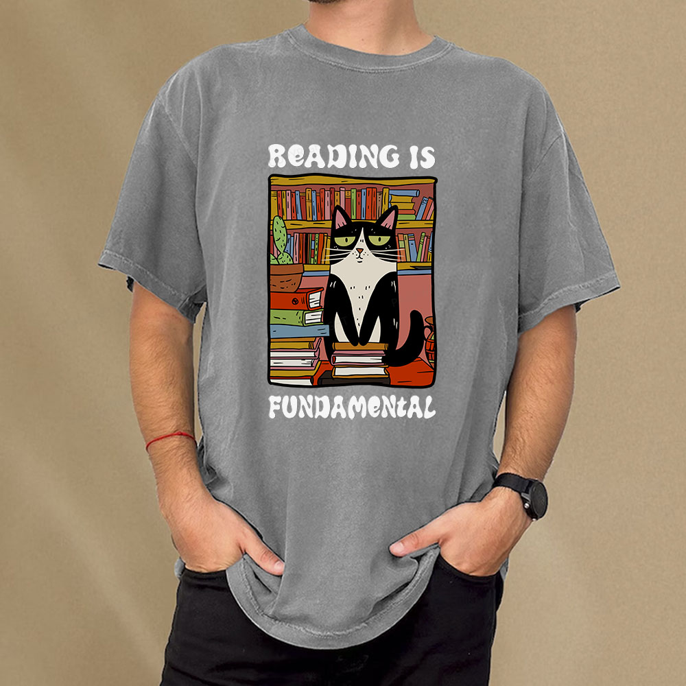 Pagewings Reading is Fundamental Unisex Washed T-shirt