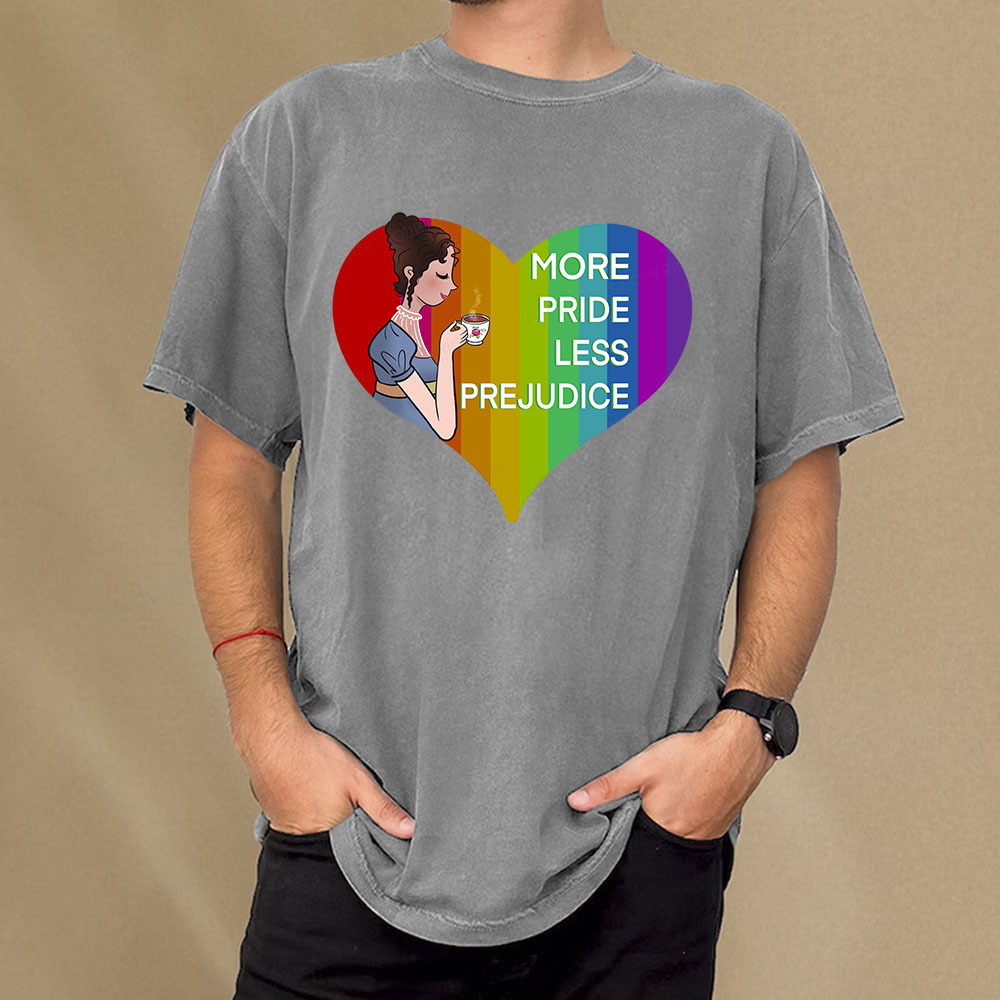 Pagewings More Pride Less Prejudice Unisex Washed T-shirt