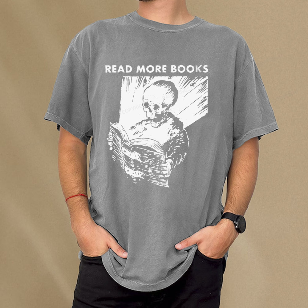 Pagewings Read More Books Unisex Washed T-shirt
