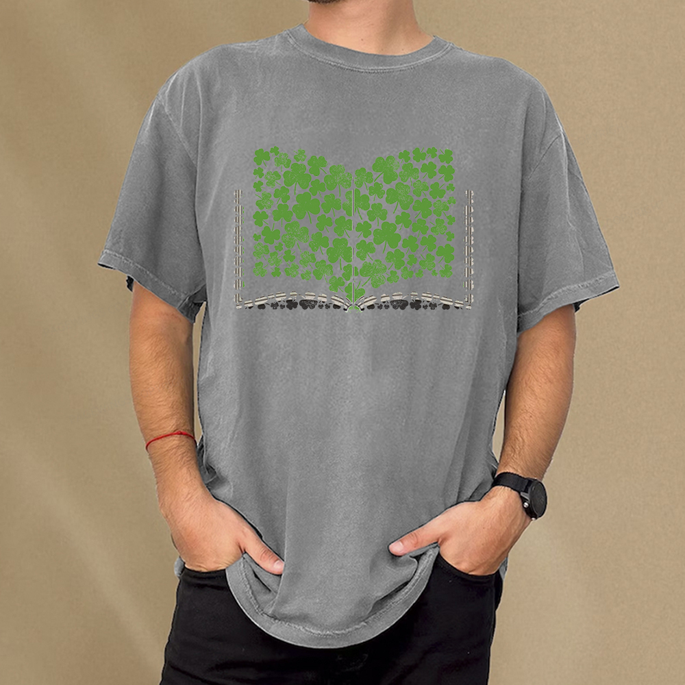 Pagewings Clover Creative Books Unisex Washed T-shirt