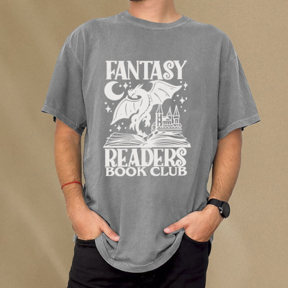 Pagewings Fantasy Readers Book Club Unisex Washed T-shirt