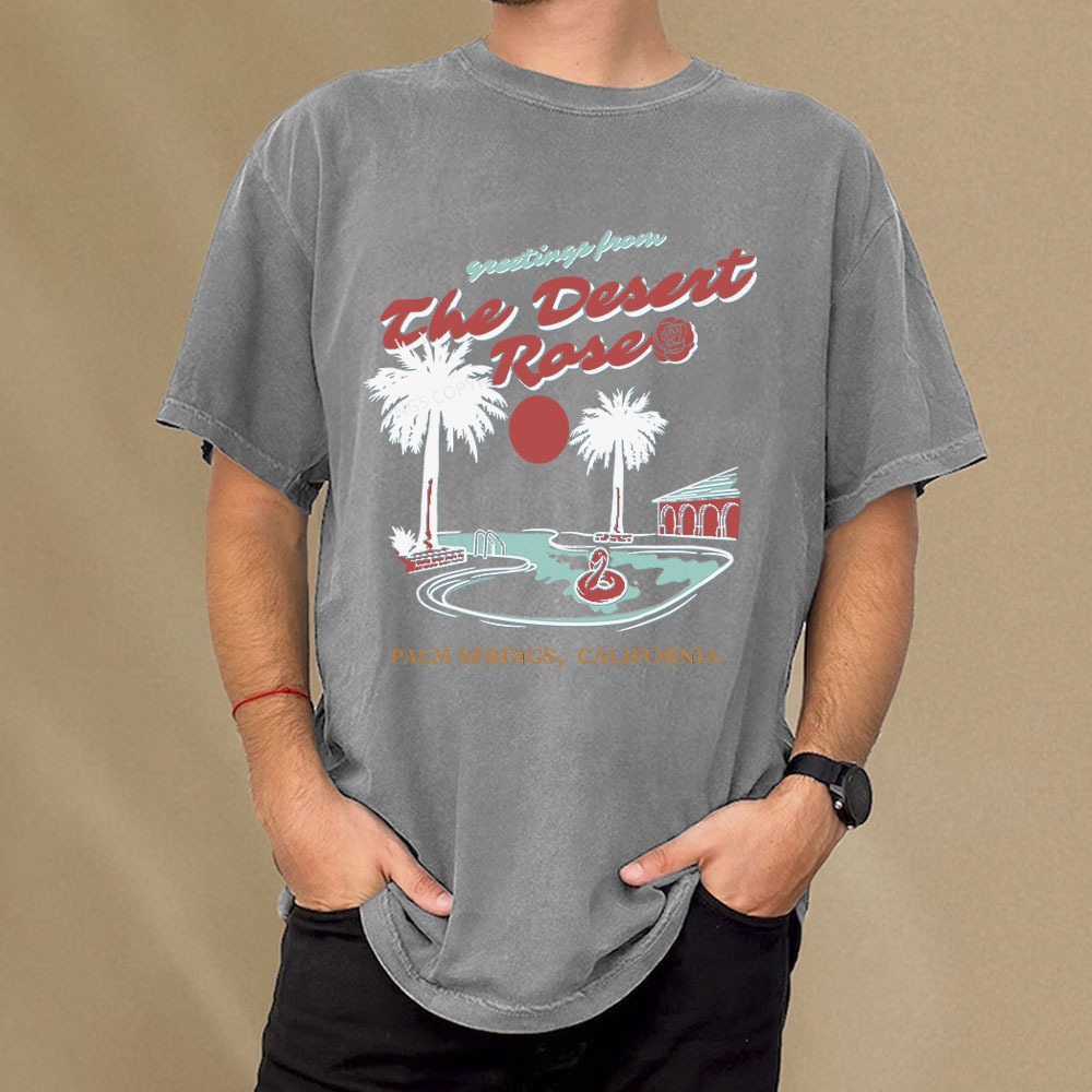 Pagewings The Desert Rose Unisex Washed T-shirt