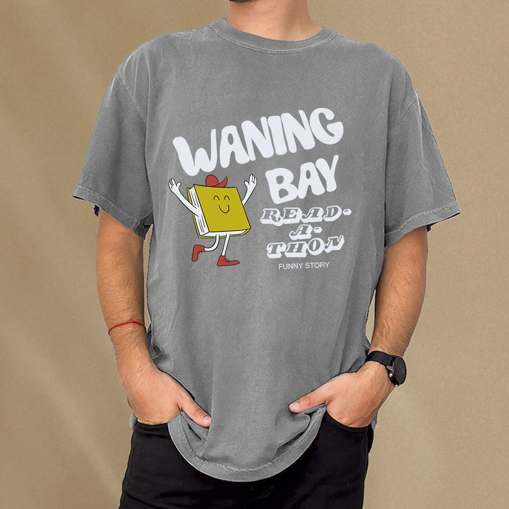 Pagewings Waning Bay Read-A-Thon Funny Story Unisex Washed T-shirt