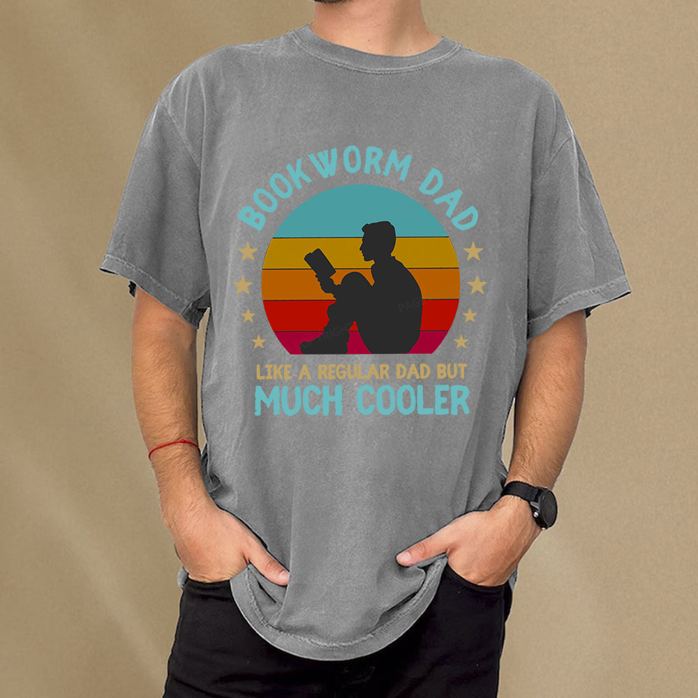 Pagewings Bookworm Dad Unisex Washed T-shirt