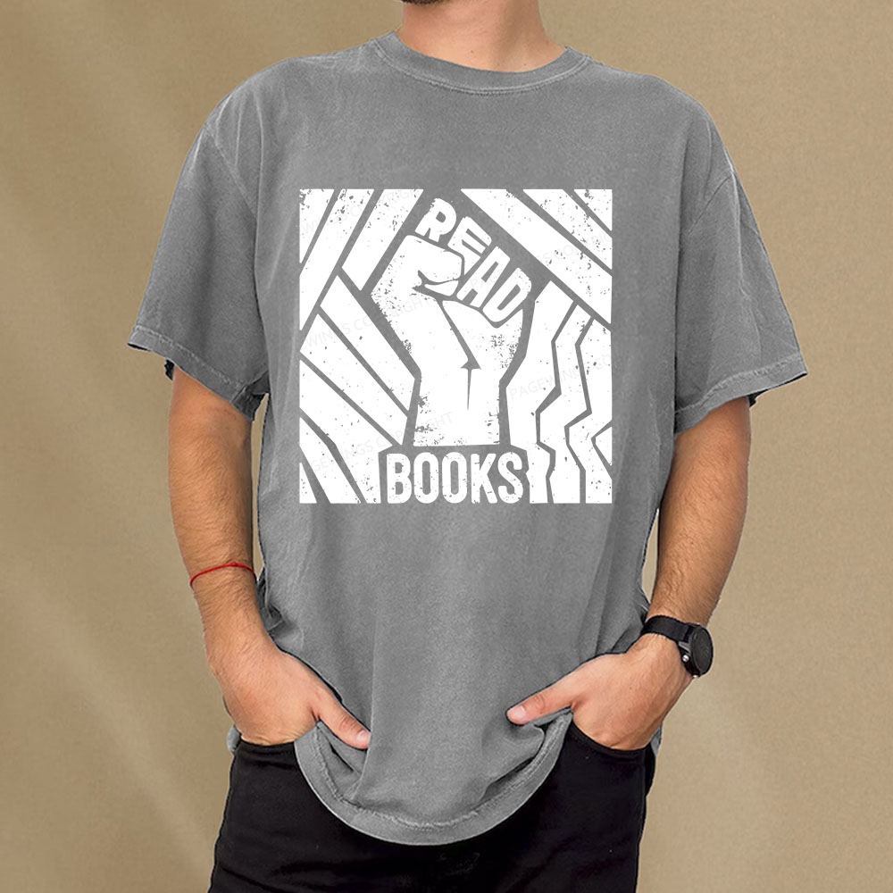 Pagewings Read Books Unisex Washed T-shirt