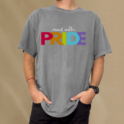 Pagewings Read With Pride Unisex Washed T-shirt