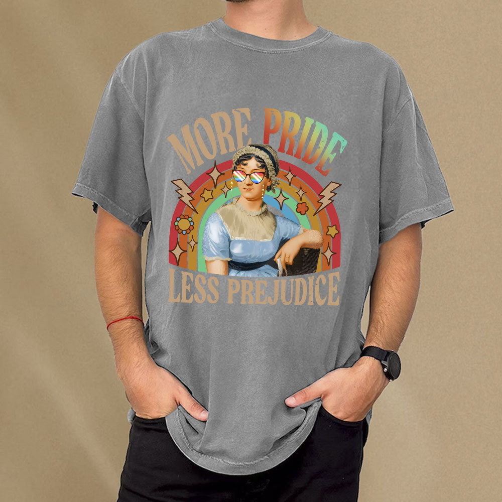 Pagewings More Pride Less Prejudice Unisex Washed T-shirt