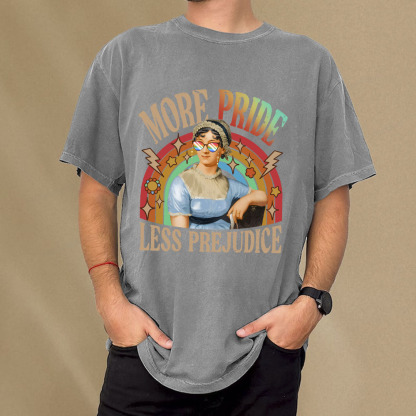 Pagewings More Pride Less Prejudice Unisex Washed T-shirt