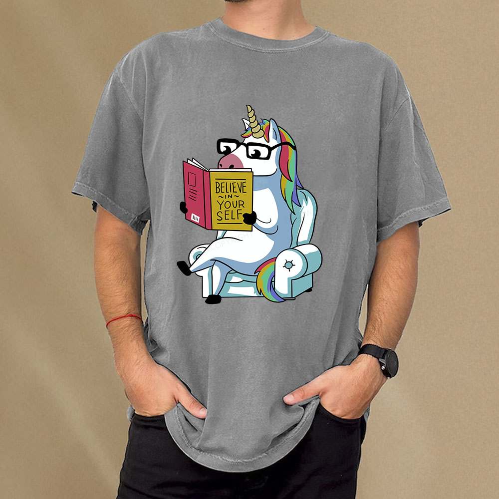 Pagewings Believe In Yourself Unisex Washed T-shirt