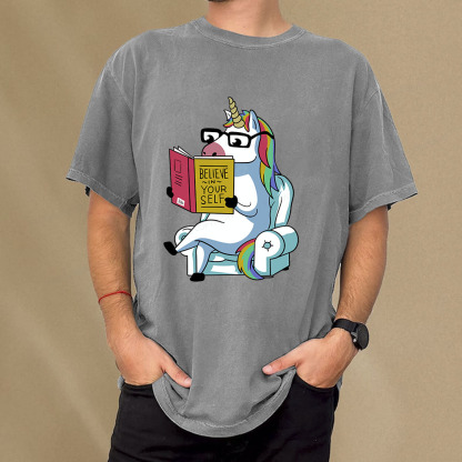 Pagewings Believe In Yourself Unisex Washed T-shirt