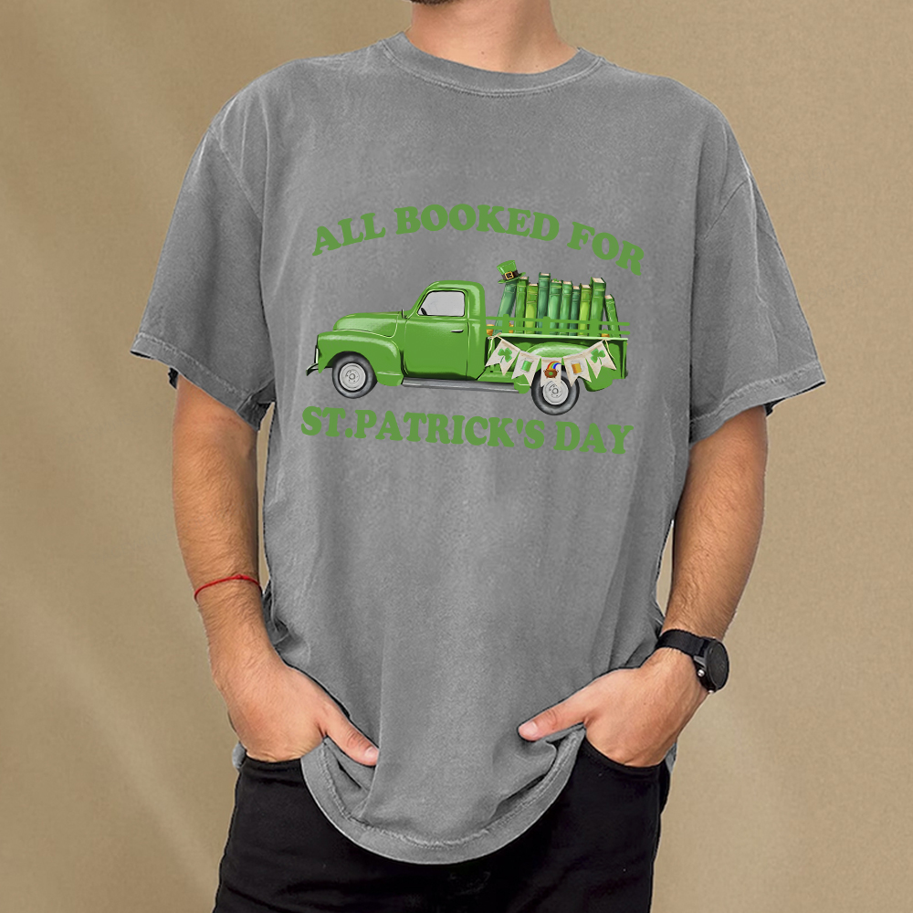 Pagewings All  Booked For St.patrick.s Day Unisex Washed T-shirt