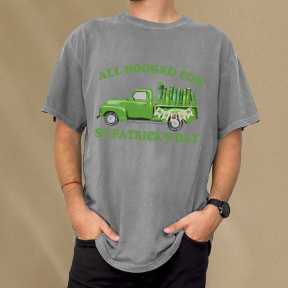 Pagewings All  Booked For St.patrick.s Day Unisex Washed T-shirt
