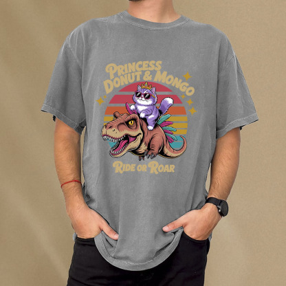 Pagewings Princess Donut & Mongo Unisex Washed T-shirt